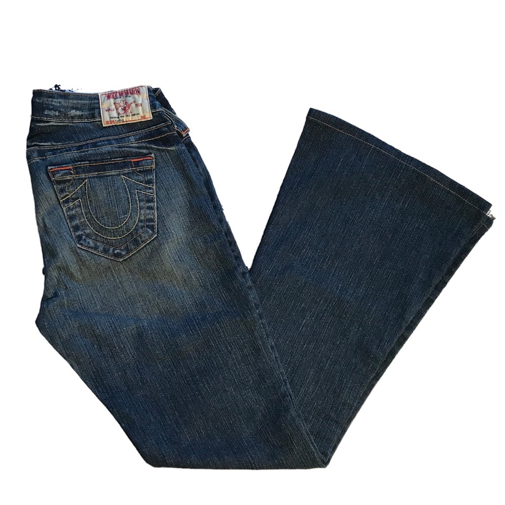 True Religion Flair / Bell Bottom Blue Jeans